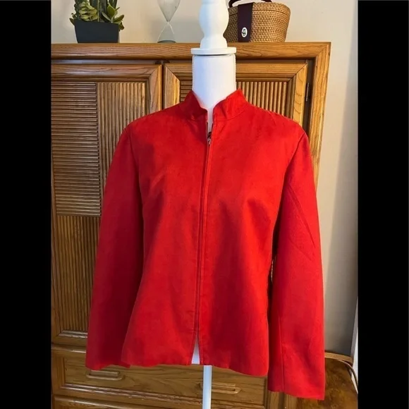 Coldwater Creek Jacket Women’s Size Large Petite Red - Picture 4 of 11